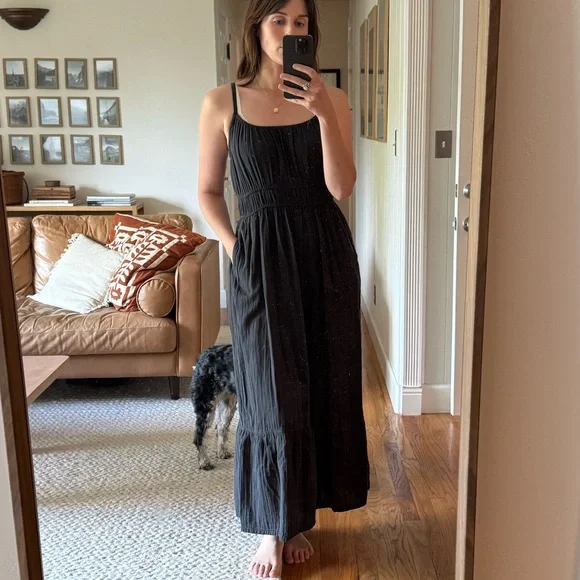 Pact charcoal/black spaghetti strap dress - Picture 6 of 6